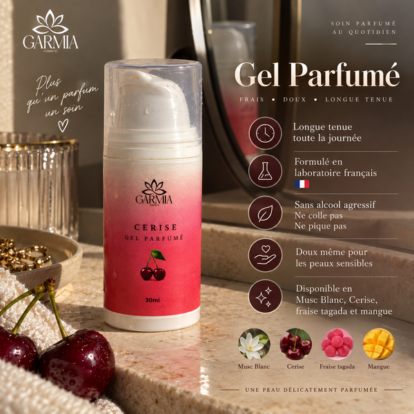Gel Parfumé Longue Tenue — Musc Blanc & Cerise | Garmia